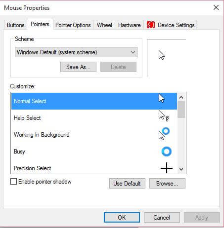 mac mouse cursor for windows 10
