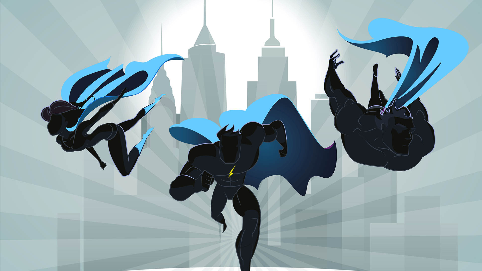 flying superheroes of steel